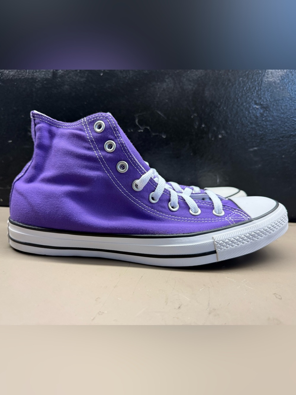 New Unisex Converse All Star Hi Top Electric Purple 137833F Size Men 7/Women 9